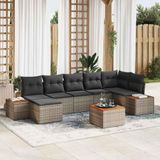 Prolenta Maison Exclusive - Ensemble de canapé de jardin avec coussin 8 pcs Gris polyrotin