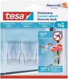 tesa Klevende haak transparant 1kg - 2 stuks