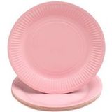 PROnappe assiettes en carton rondes 230 mm rose