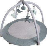Baby's Only Rond baby speelkleed met boog - Baby gym - Playmat - Speelmat - Stonegreen/Mint/Wit - 87 cm