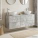 Maison Exclusive - Ensemble de 3 meubles de salle de bain, couleur gris béton, dimensions 129 x 35 x 80 cm