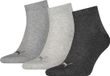 Puma - Unisexe Chaussettes mi-hautes unies - Lot de 3 - Taille 43-46 - Gris