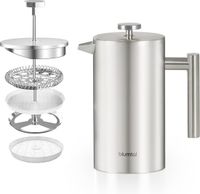 Blumtal French Press Koffiemaker – French Press RVS – French Press Dubbelwandig – Cafetiere – Verse Koffiemaker - 600 ml
