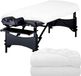 2 housses de siège pour tabourets de massage, résistant à l'huile, en polyuréthane. Incluant un tissu non tissé et une housse extensible, adapté pour une utilisation sur des tables de beauté