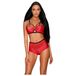 Obsessive Leatheria Soutien-gorge effet cuir (rouge) - S/M