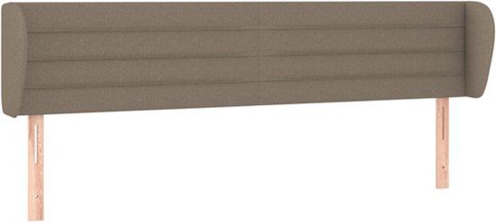 vidaXL Hoofdbord met randen 183x23x78/88 cm stof taupe