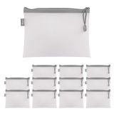Idena 90581 - Mesh-tas met ritssluiting, 12 stuks, A5-documententas, opbergtas, waterafstotend en scheurvast