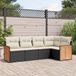 Maison Exclusive - Ensemble de jardin, composé de 5 pièces avec coussins, noir, en polyrotin