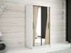 RHOMBO Armoire 2 portes coulissantes 120 cm blanc/sonoma