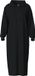 PIECES Sweat à capuche Robe mi-longue - Robe de détente - Chemise de nuit longue et épaisse en coton - Noir / S