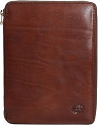 The Bridge schrijfmap A5 tabac Leer Bruin Unisex 18x18x24cm