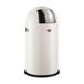 Wesco Pushboy vuilnisemmer in mat gepoedercoat plaatstaal, 50 liter volume, grote roestvrijstalen klep, uitneembare binnenbak