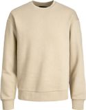 JACK & JONES Star basic sweat crew neck regular fit - heren sweatshirt katoenmengsel met O-hals - beige