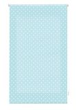 Blindecor - Rolgordijn, Stof, Turkoois met witte spikkels, 120 x 250 cm