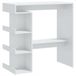 VidaXL Bartafel met opbergrek, hoogglans wit, 100x50x101,5 cm