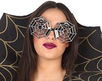 Atosa Halloween/horror spinnenweb bril - zwart - volwassenen - verkleed accessoire - zonnebril