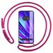 Tumundosmartphone Transparante beschermhoes voor Realme C55 met koord, roze/fuchsia