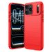 iPhone 18 Pro case in Brushed TPU - Carbon Fiber - Red