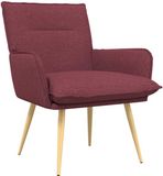 VidaXL Fauteuil en tissu couleur vin rouge