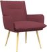 VidaXL Fauteuil en tissu couleur vin rouge