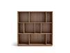 Bibliothèque en mélaminé noyer 117x119x32 cm
