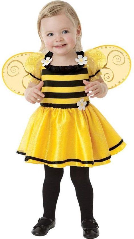 Amscan Bumble Bee Costume - Size 92 (1-2 Years) - Yellow - Girls