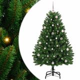 vidaXL Sapin de Noël artificiel 150 cm 150 LED Blanc chaud PVC et Acier Vert