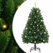 vidaXL Sapin de Noël artificiel 150 cm 150 LED Blanc chaud PVC et Acier Vert