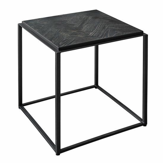 LOBERON Bijzettafel Lumesto zwart