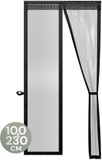 O'DADDY® Deurgordijn Deluxe FIBER - Magnetisch Vliegengordijn - Zwart - 100x230 cm