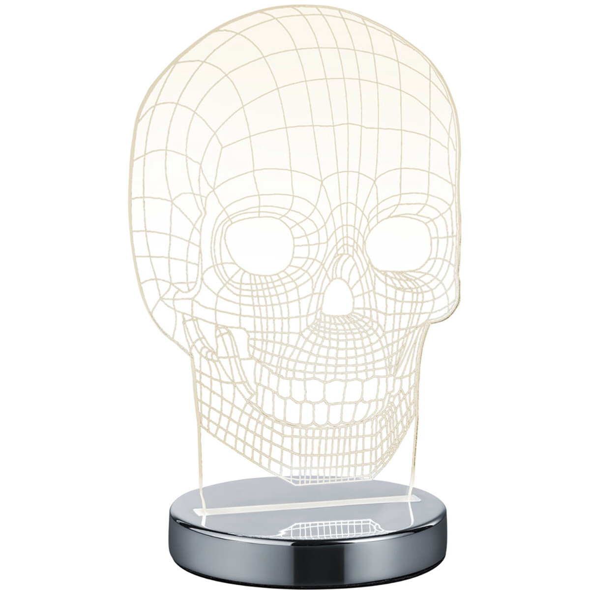 BES LED LED Tafellamp - Trion Skelly - 7W - Aanpasbare Kleur - Rond - Glans Chroom - Aluminium