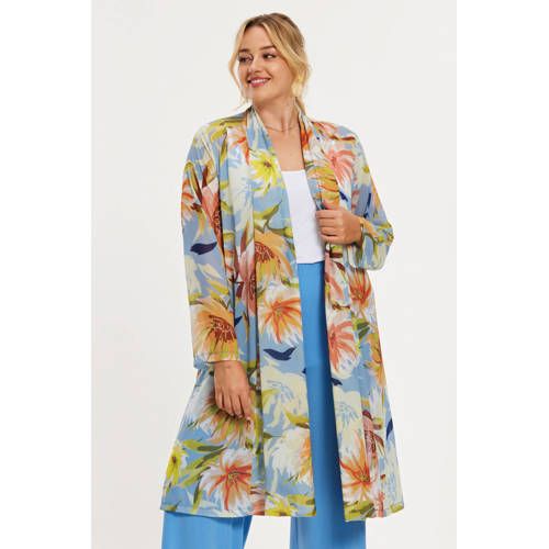 YOEK gebloemde kimono multi