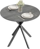 Homcom Eettafel Spaanplaat, Staal, 80L x 80B x 75H cm, Grijs