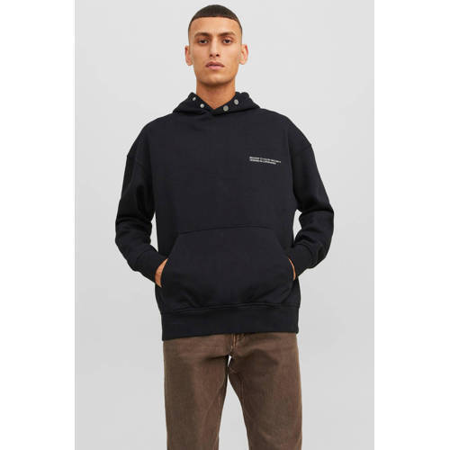 JACK & JONES JACK & JONES ORIGINALS hoodie JORVESTERBRO met backprint zwart