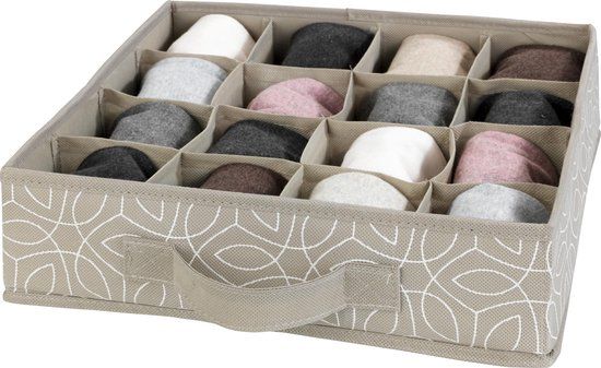 Wenko Organizer 16-vaks 31 x 8,5 cm - Taupe - Polypropyleen