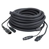 DAP FP12 Câble IEC & XLR Mâle - IEC & XLR Femelle 10 m Noir