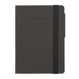 Legami - Notitieboek met wit blad My Notebook, Deep Graphite, klein, FSC-gecertificeerd papier, 192 pagina's, softcover, elastische sluiting, 9,5 x 13,5 cm