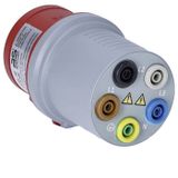 as - Schwabe CEE-meetadapter 16 A 5-polige testadapter met 4 mm bussen