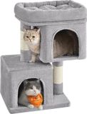 Merkloos / Sans marque Krabton Krabpaal Voor Katten - Zware Katten - Lichtgrijs