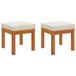 VidaXL Tuinkrukjes 2 st met kussens 40x40x42 cm massief acaciahout