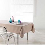 Merkloos Beige Rechthoekig Polyester Tafelkleed/Tafelzeil 140 x 250 cm