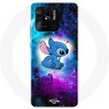 Maniacase Etui voor Xiaomi Redmi 10C Stitch Ohana Quote Gekleurde Ruimte