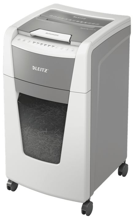 Leitz IQ Autofeed 300 Papierversnipperaar - Kruisversnippering - 22cm - Grijs/Wit