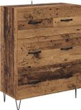 vidaXL Dressoir - Oud Hout - 69,5 x 34 x 90 cm - Bewerkt Hout en IJzer