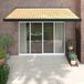 Maison Exclusive - Parasol rétractable, jaune et blanc, 3,5 x 2,5 mètres, tissu et aluminium