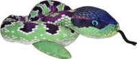 Wild Republic Slang knuffel 137 cm - groen paars - pluche