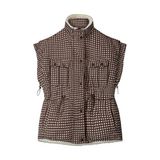 POM Amsterdam geruite bodywarmer - bruin
