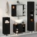 Maison Exclusive - Ensemble de meubles de salle de bain 4 pièces Noir 30 x 30 x 179,5 cm
