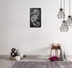 Metal Decor - Geometrische design wanddecoratie van zwart zeahorse metaal