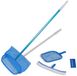 vidaXL Ensemble de piscine - 2 épuisettes, 1 grattoir, 1 brosse + manche télescopique